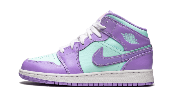 Restock Air Jordan 1 Mid Purple Aqua (gs)