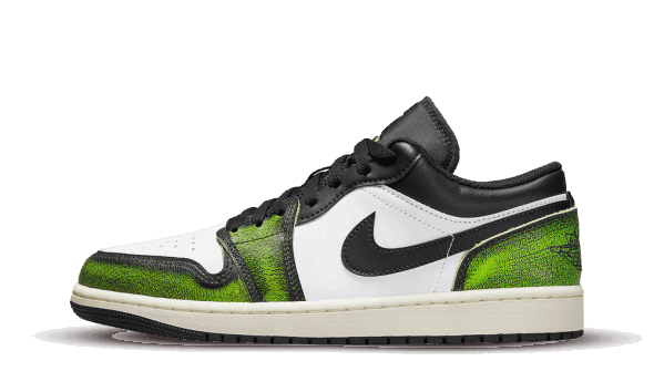 Air Jordan 1 Alhainen Kuluminen Sähkövihreä Varastointi